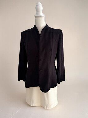 MARY CRAFTS Womens Black Blazer Jacket Size 12